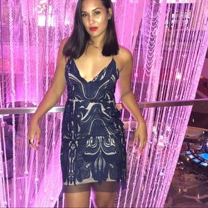 Boutique navy lace dress